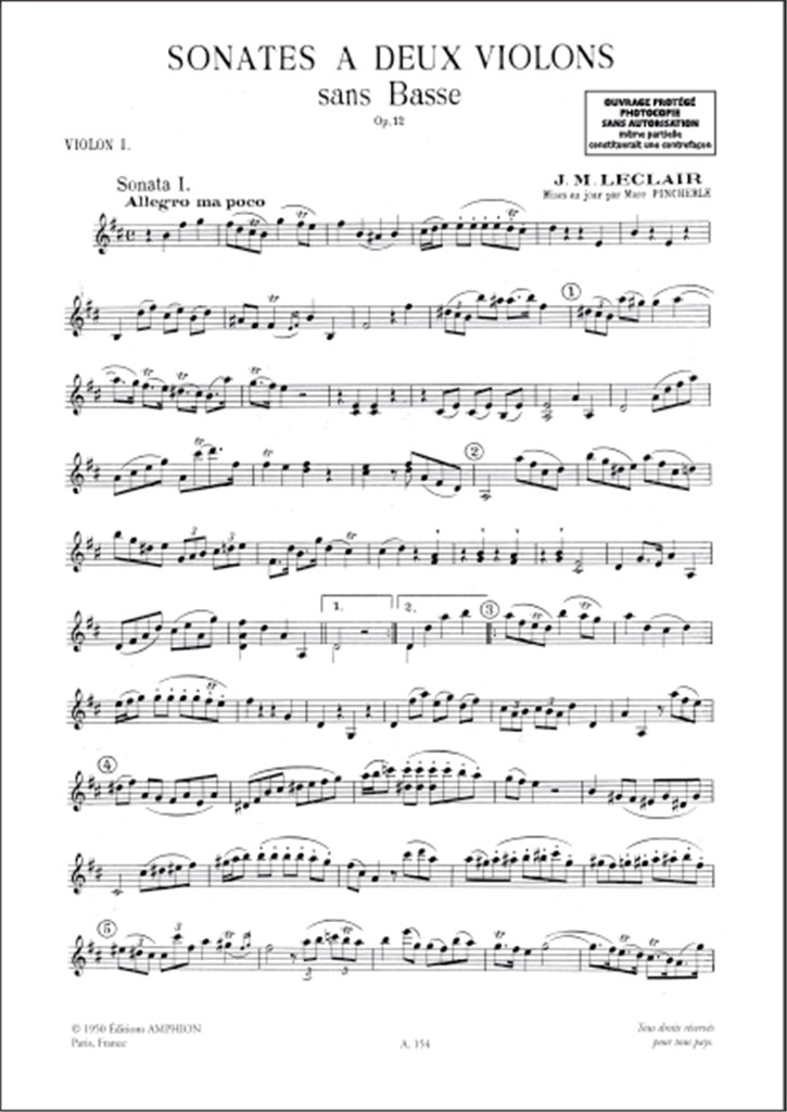 Sonates 2 Violons